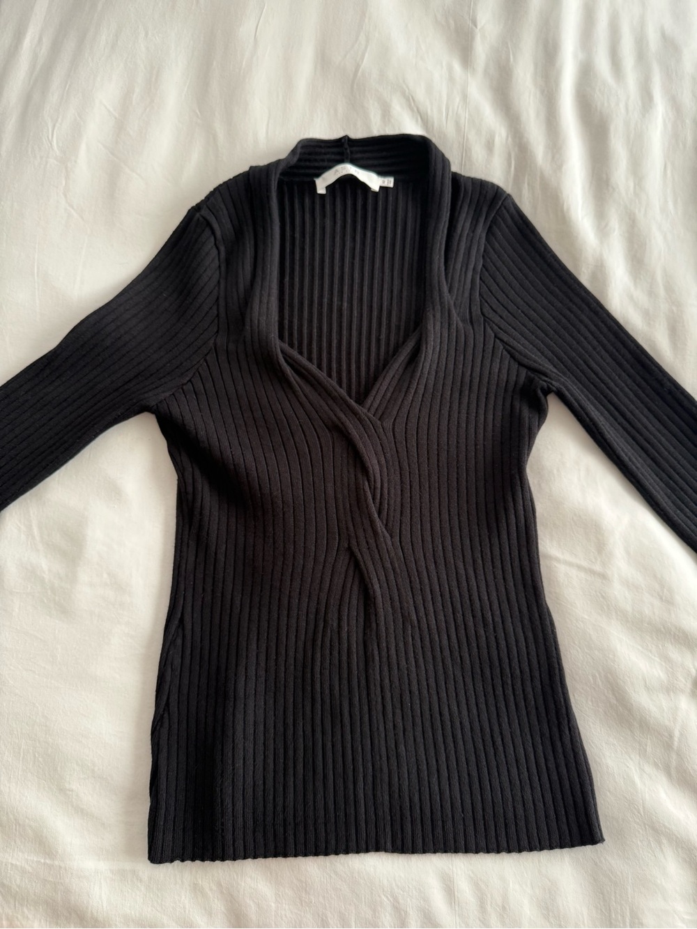 ASTR the Label Black Twist Front Sweater